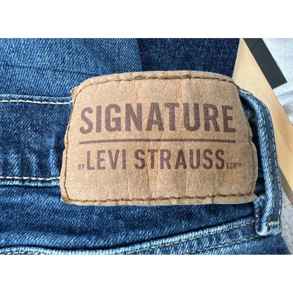 Levi Strauss Signature RELAXED Straight Leg Dark Wash Denim Jeans Men's 42 x 32